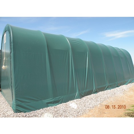 ShelterLogic 12W x 28L x 8H Round 14.5oz Green Portable Garage