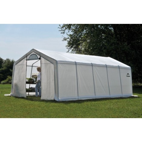 ShelterLogic 12W x 20L x 8H Peak Style GrowIT Greenhouse-in-a-Box 5.5oz Translucent Greenhouse