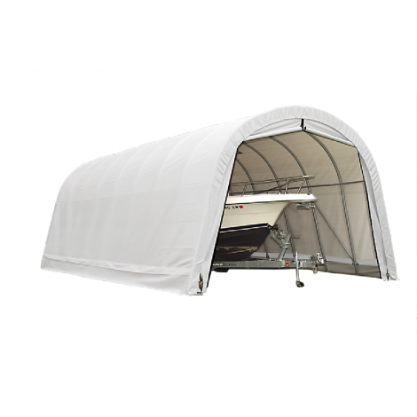 ShelterLogic 15W x 32L x 12H Round 21.5oz White Portable Garage