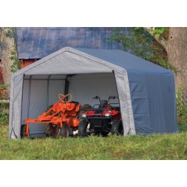 ShelterLogic 10W x 8L x 8H Peak 14.5oz Grey Portable Garage