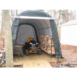 ShelterLogic 10W x 12L x 8H Round 9oz Grey Portable Garage