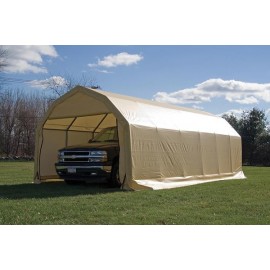 ShelterLogic 12W x 32L x 9H Barn 21.5oz White Portable Garage