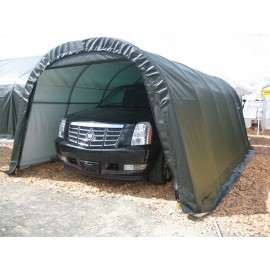ShelterLogic 12W x 24L x 8H Round 9oz Green Portable Garage