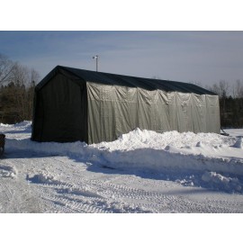 ShelterLogic 13W x 28L x 10H Peak 9oz Green Portable Garage