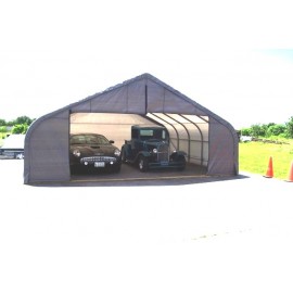 ShelterLogic 18W x 24L x 9 H Peak 9oz Grey Portable Garage