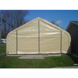 ShelterLogic 22W x 20L x 11H Peak 9oz Tan Portable Garage