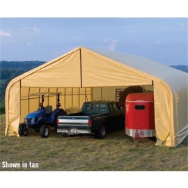 ShelterLogic 30W x 24L x 16H Peak 14.5oz Tan Portable Garage