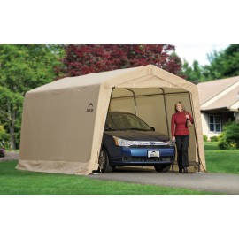 ShelterLogic 10W x 15L x 8H Peak 7.5oz Tan Portable Garage