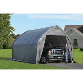 ShelterLogic 13W x 20L x 12H Peak 7.5oz Grey Portable Garage