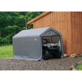 ShelterLogic 6W x 10L x 6'6"H Peak 7.5oz Grey Portable Garage