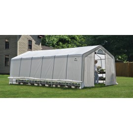 ShelterLogic 12W x 24L x 8H Peak Style GrowIT Greenhouse-in-a-Box 5.5oz Translucent Greenhouse