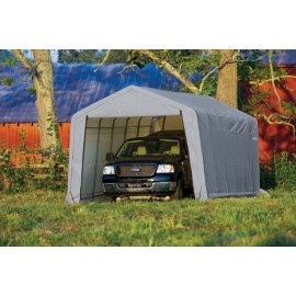 ShelterLogic 12W x 24L x 8H Peak 9oz Grey Portable Garage